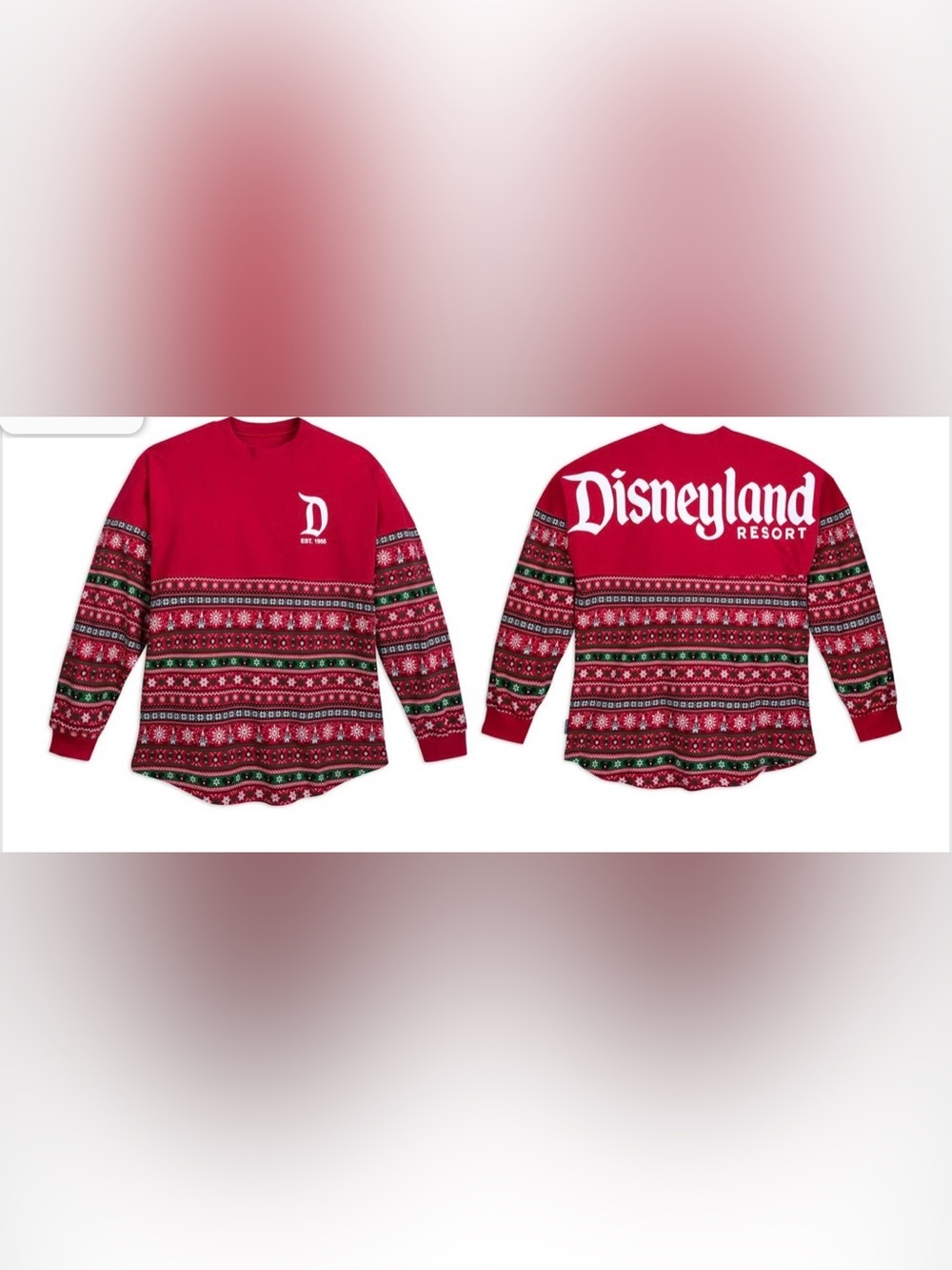 NWT Disney Parks Spirit Jersey Disneyland Â Fair Isle Spirit Jersey $ 64.99 L